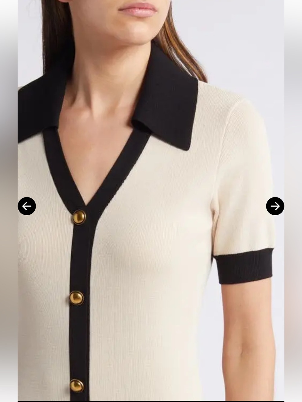 Zoe and Claire Cream Collared Button Front
Sweater Dress NWT - Picture 5 of 5